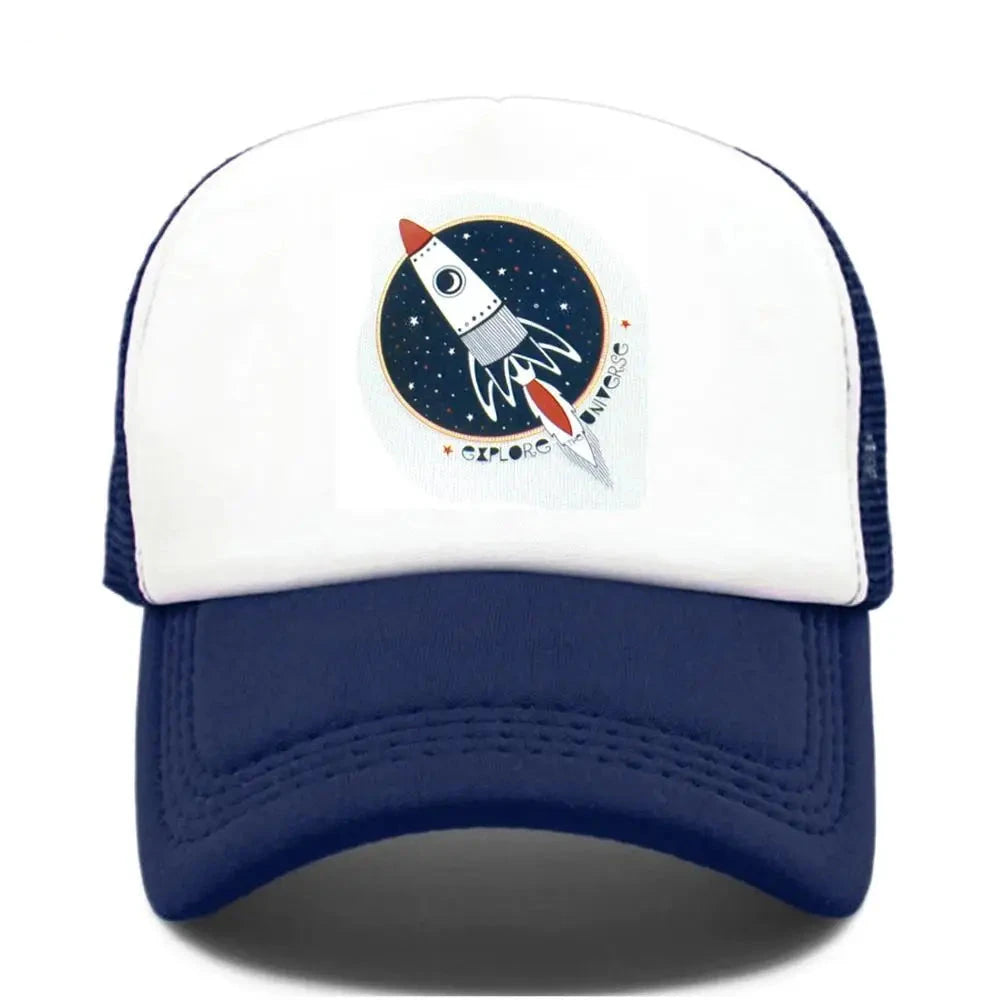 Casquette Fusée dans l'Espace Navy