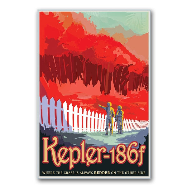 Poster vintage Kepler 186f 60 x 84 cm