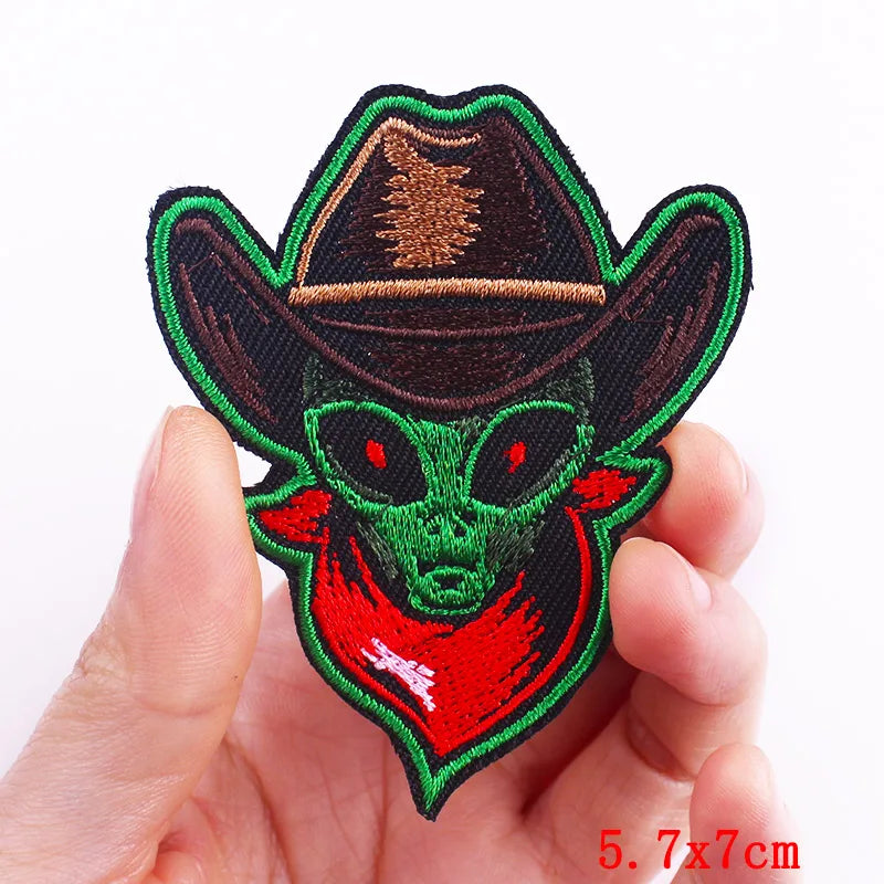 Ecusson Alien Cow-Boy