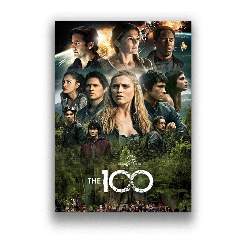 Poster Personnages de The 100 60X80cm