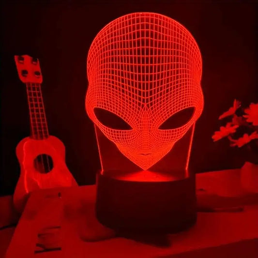 Lampe Tête d'Alien 3D - 7 couleurs