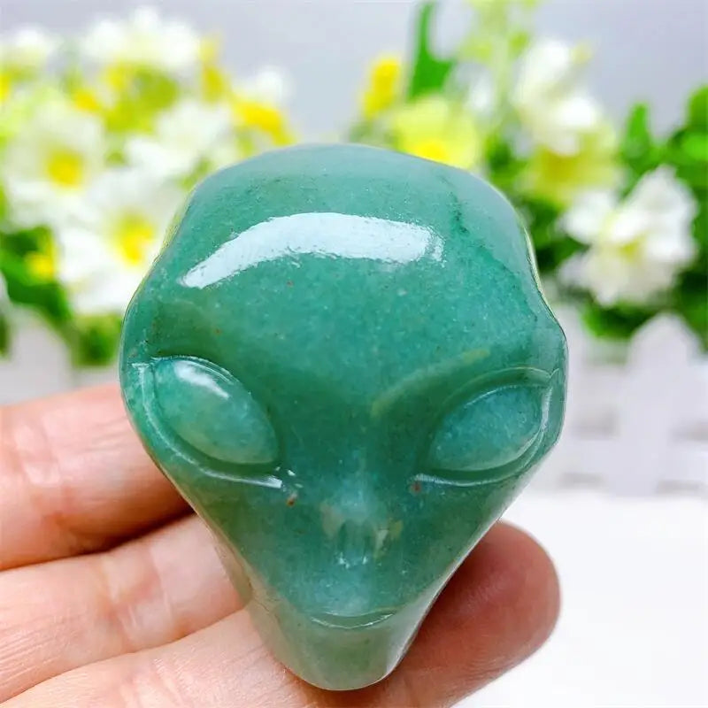 Crâne Alien - Aventurine Verte - Quartz