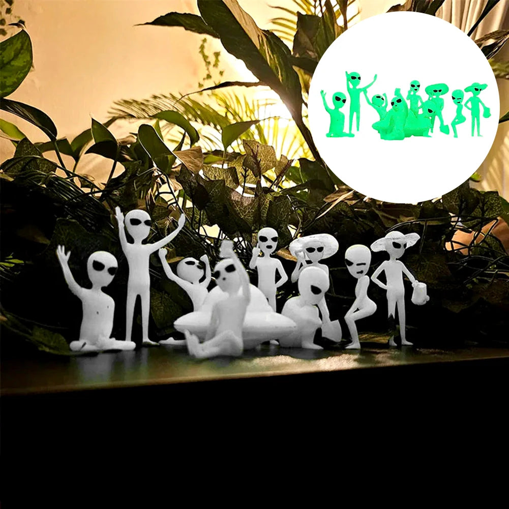 Petites Statues Alien - Fluorescentes Vert