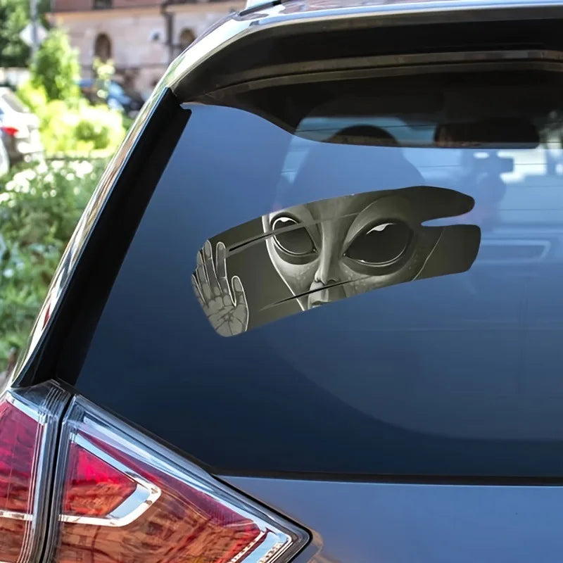 Sticker pour Voiture<br> Alien qui dit Bonjour