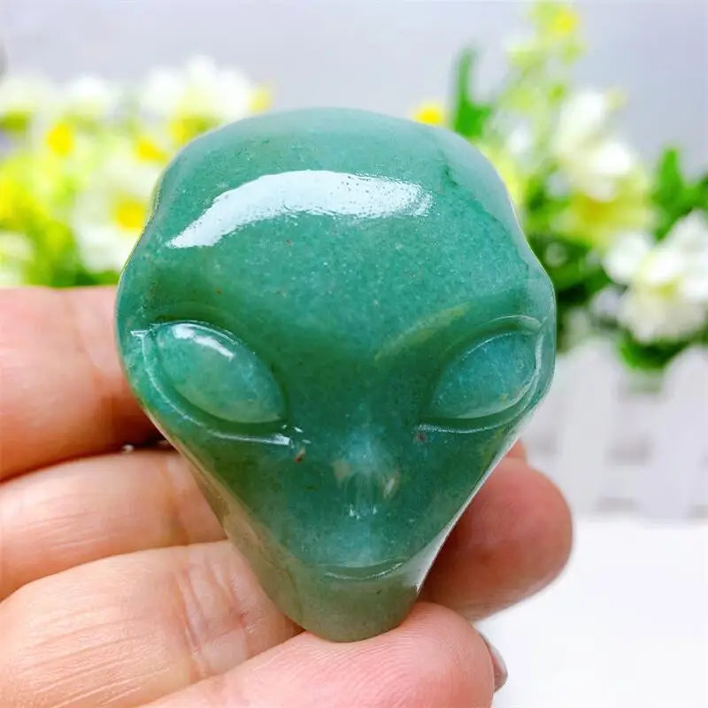 Crâne Alien - Aventurine Verte - Quartz