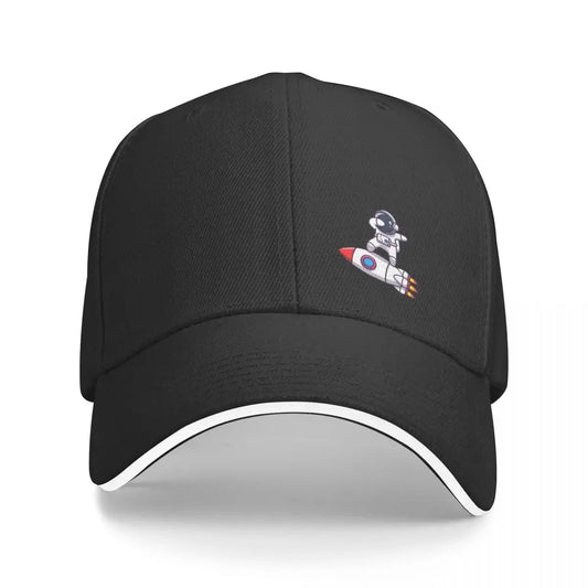 Casquette Astronaute Ride une Fusée Noir