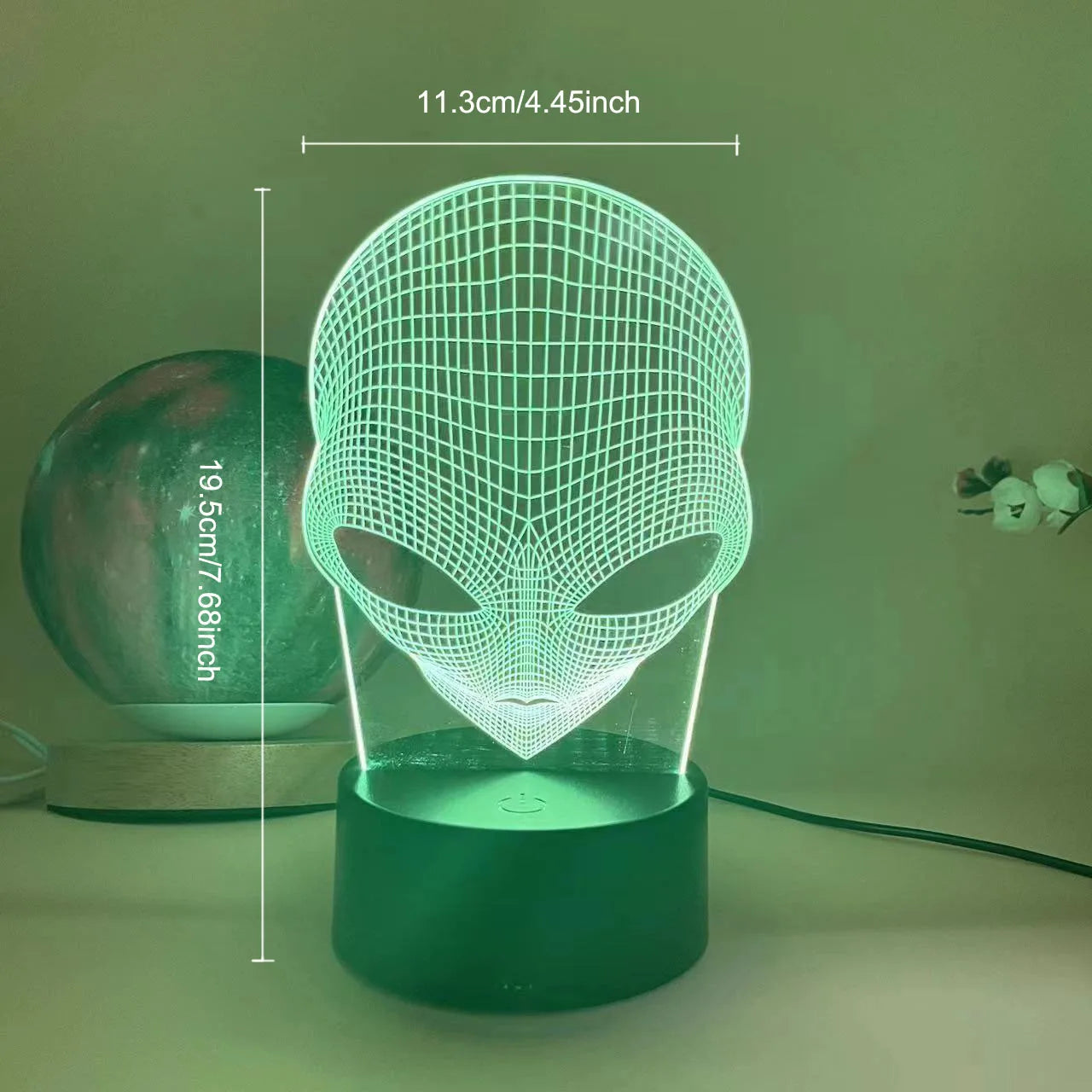 Lampe Tête d'Alien 3D - 7 couleurs