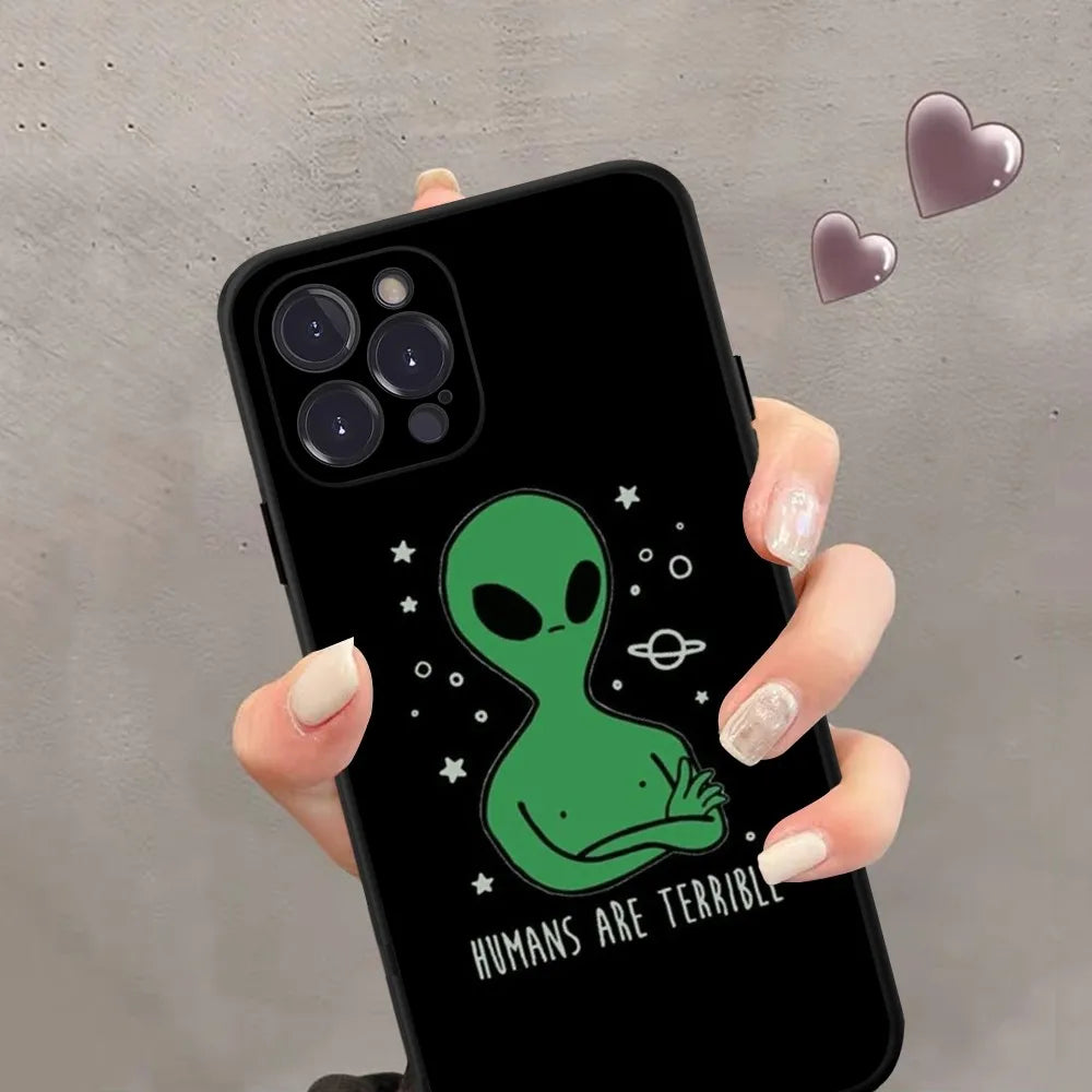 Coque d'iPhone Alien Humans Are Terrible iPhone 15pro max