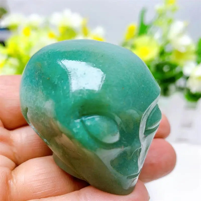 Crâne Alien - Aventurine Verte - Quartz