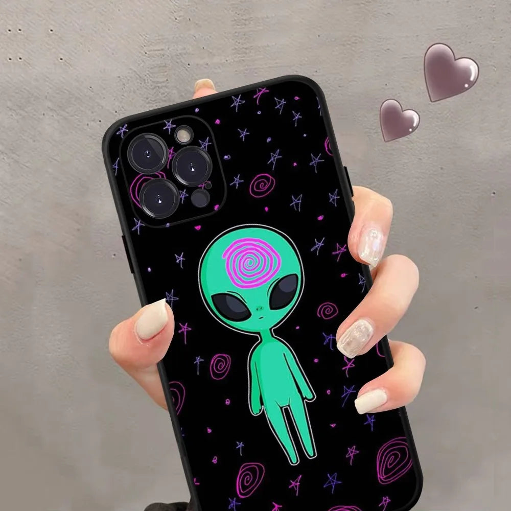 Coque d'iPhone Alien Petit Homme Vert iPhone 15pro max