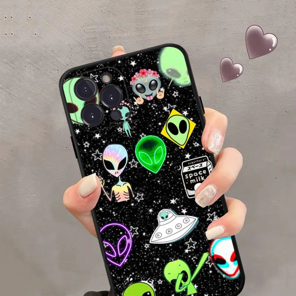 Coque Alien iPhone<br> Ciel Etoilé iPhone 15pro max