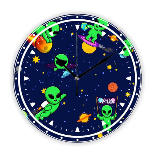 Horloge Murale Aliens qui s'Amusent 14inch (35x35cm)