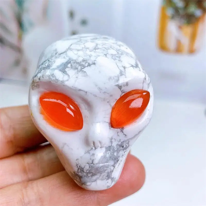 Crâne Alien - Howlite - Pierre du Discernement