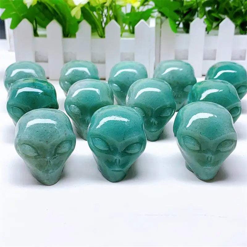 Crâne Alien - Aventurine Verte - Quartz