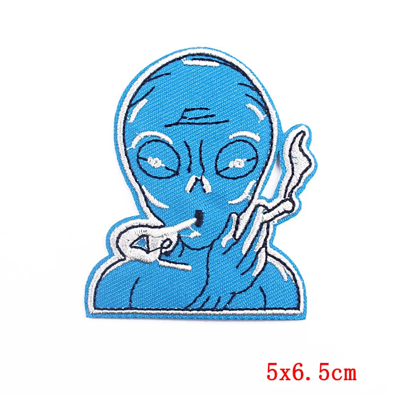 Ecusson Alien Bleu