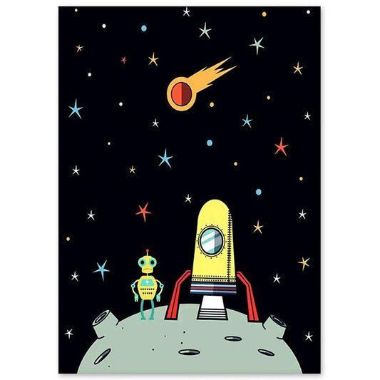 Affiche Chambre Bébé Module Lunaire 30x40cm