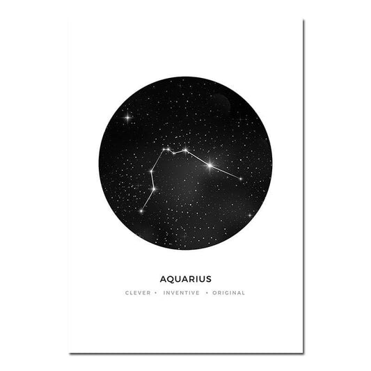 Poster Constellation Verseau