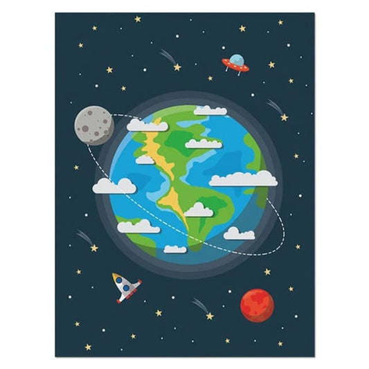 Poster Dessin Planète Terre