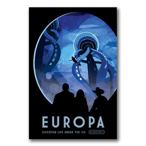 Poster Planète Vintage Europa 60 x 84 cm