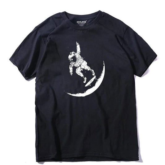 T-Shirt Astronaute Skater Noir