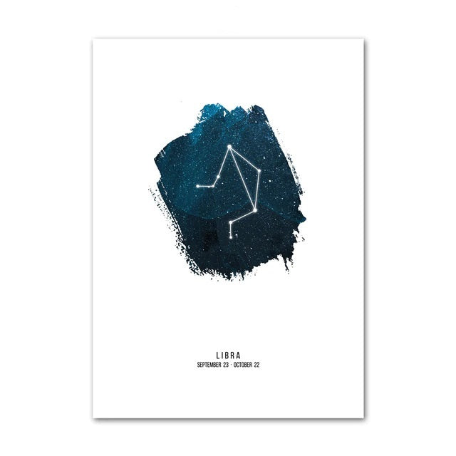 Poster Signes du Zodiaque | Constellations Balance