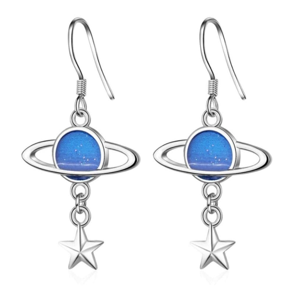 Boucles d'Oreilles Planète Bleue Neptune Default Title