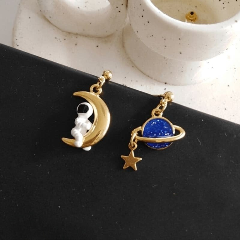 Boucles d'Oreilles Petit Astronaute