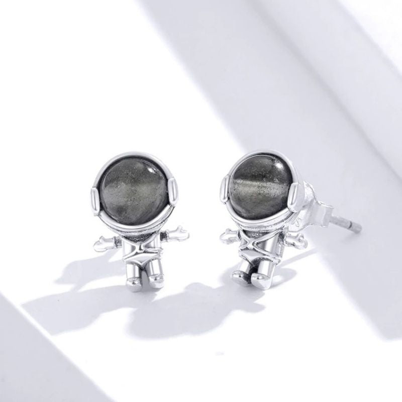 Boucles d'Oreilles Astronaute en Argent Default Title