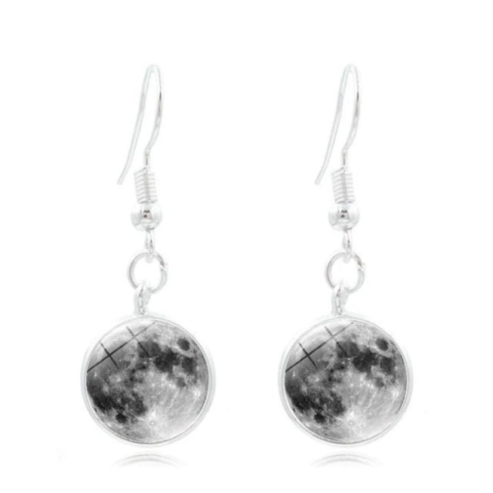 Boucles d'oreilles Lune Fluorescente