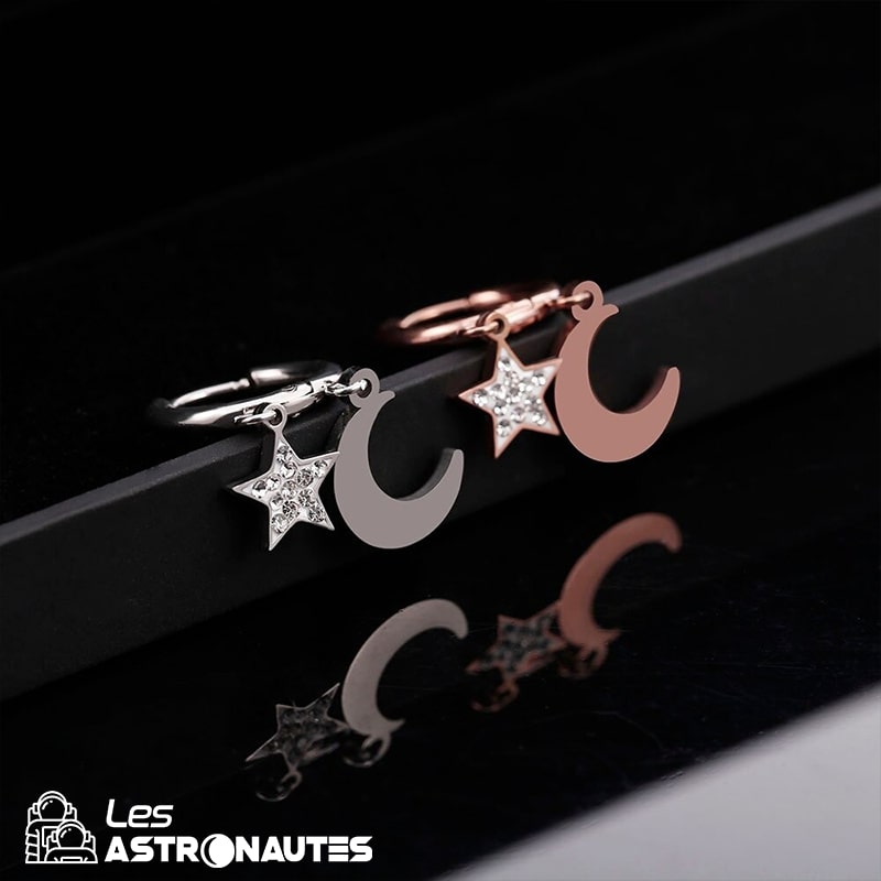 Boucles d'Oreilles Lune