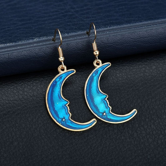 Boucles d'Oreilles Croissant de Lune Turquoise Default Title