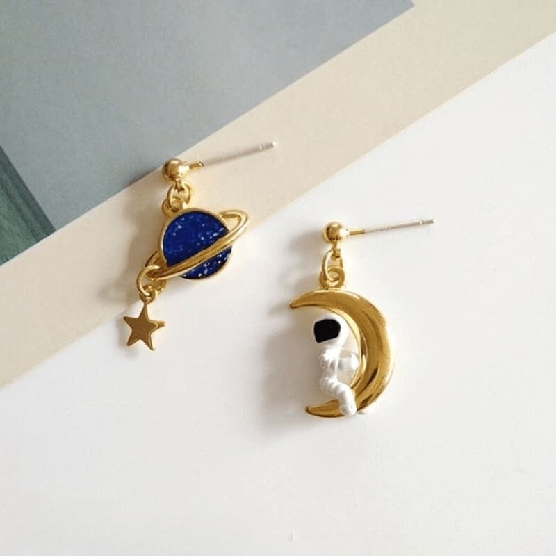 Boucles d'Oreilles Petit Astronaute