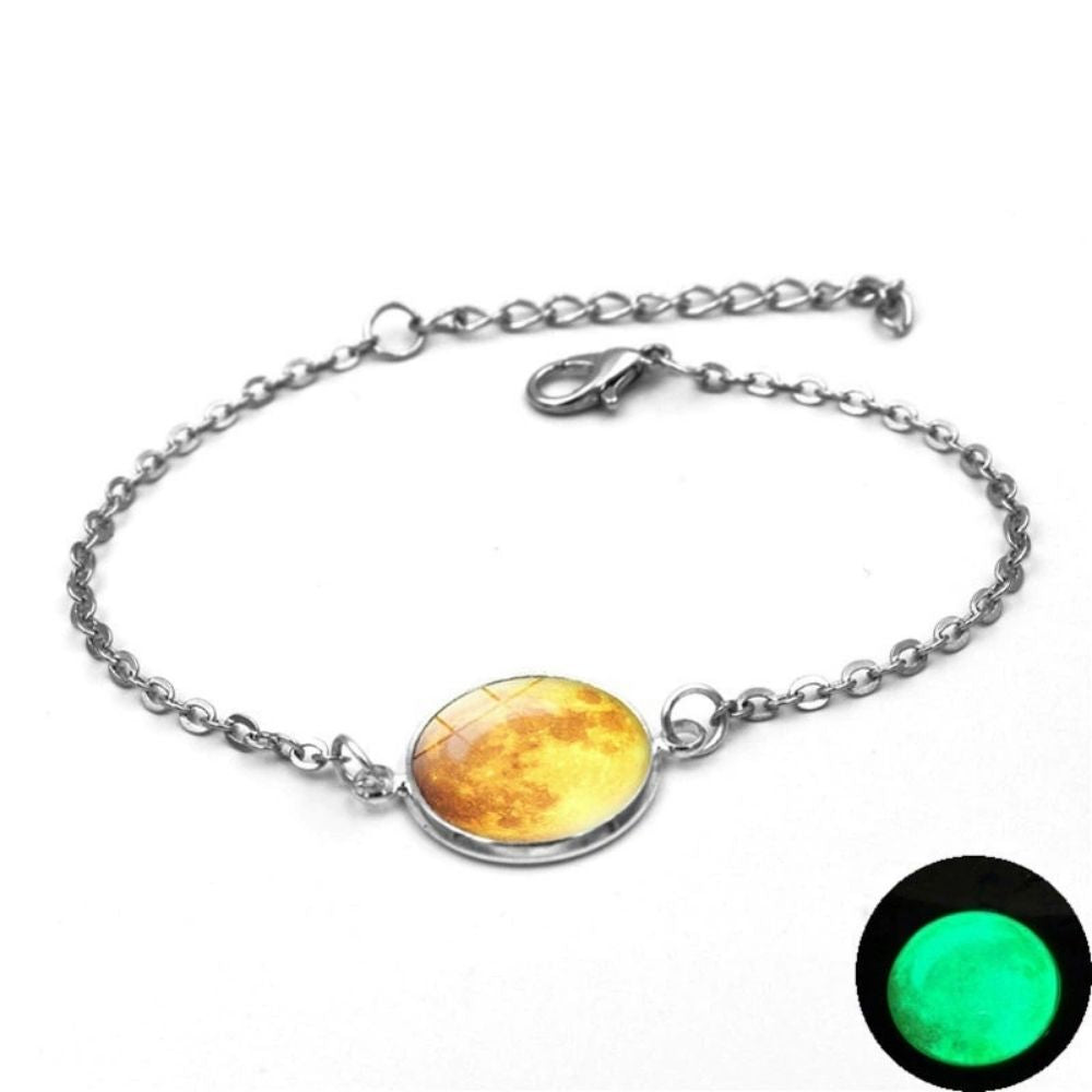 Bracelet Lune Fluorescente Lune Jaune