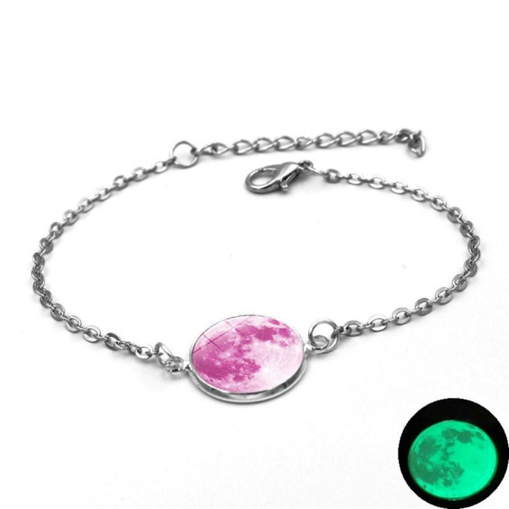 Bracelet Lune Fluorescente Lune Rose