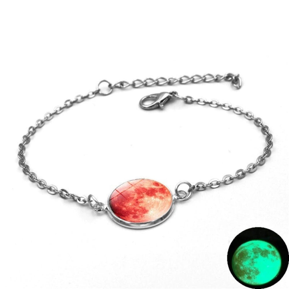 Bracelet Lune Fluorescente Lune rouge