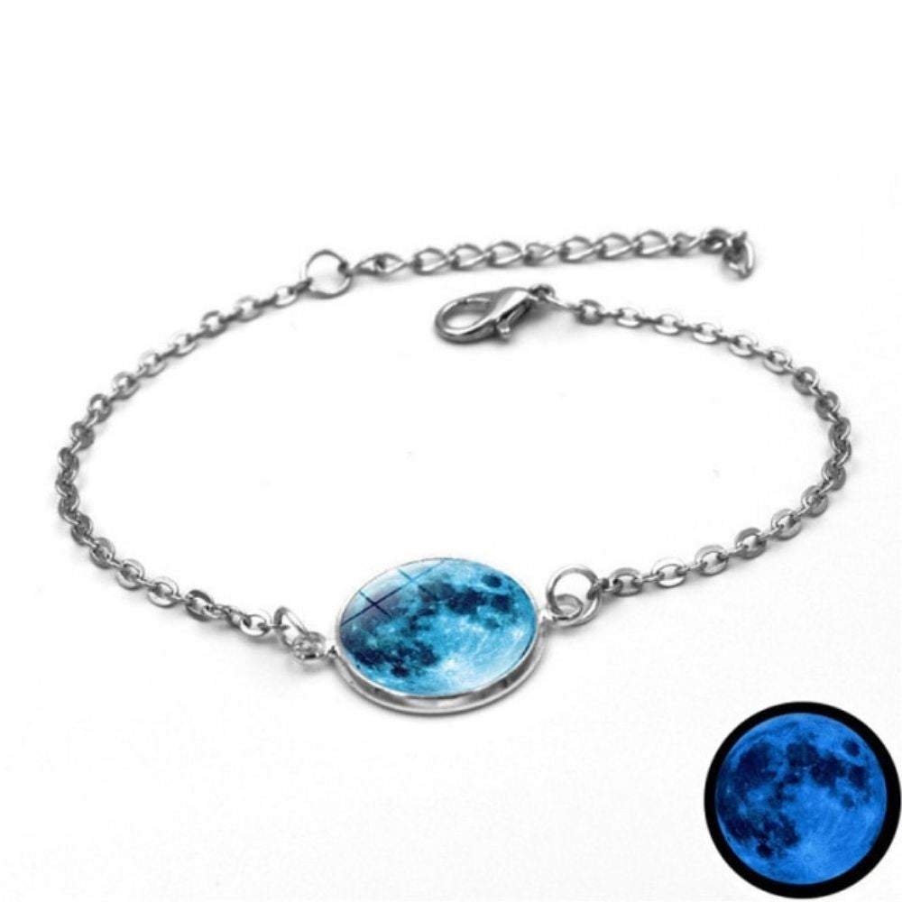 Bracelet Lune Fluorescente Lune bleue et lueur bleue