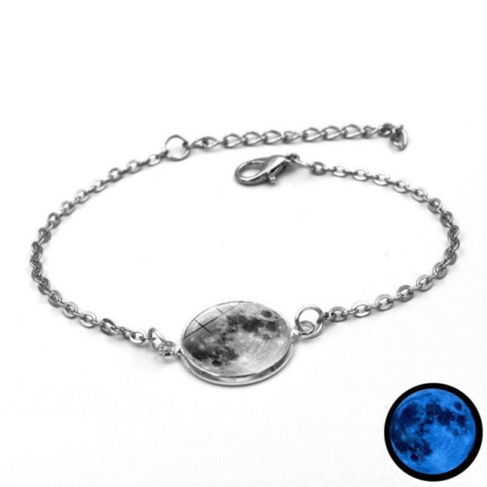 Bracelet Lune Fluorescente Lueur bleue