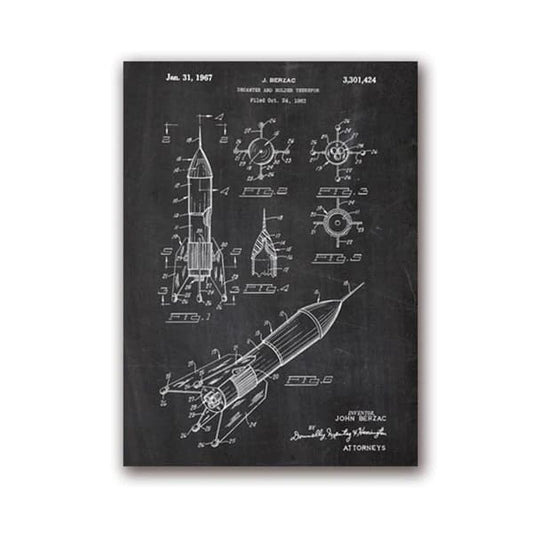 Poster Brevet de Rocket 50 x 70 cm