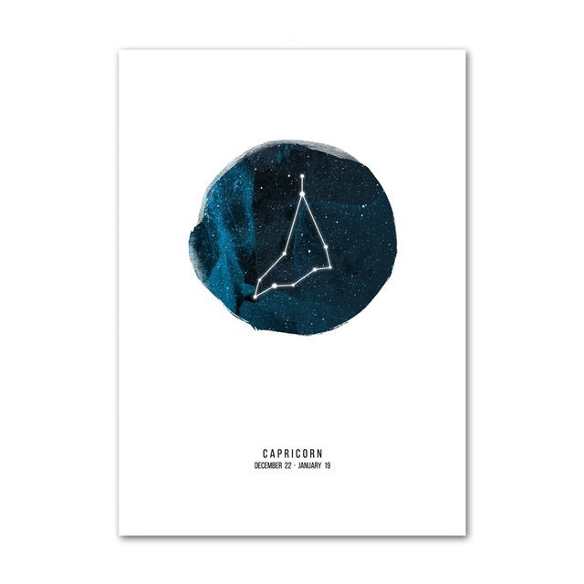 Poster Signes du Zodiaque | Constellations Capricorne