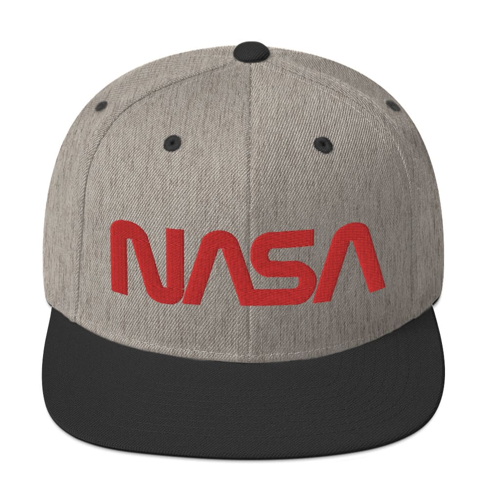 Casquette de Baseball NASA Gris Chiné Noir