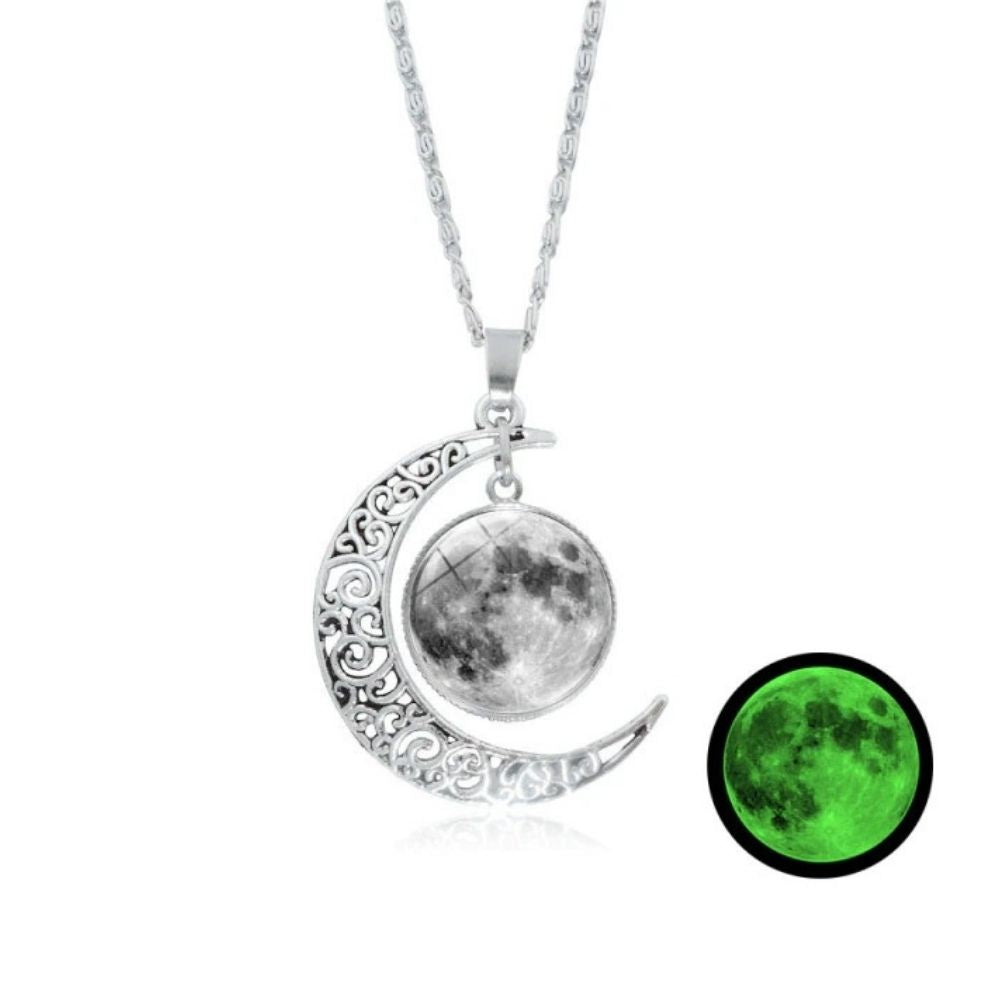 Collier Croissant de Lune Phosphorescent