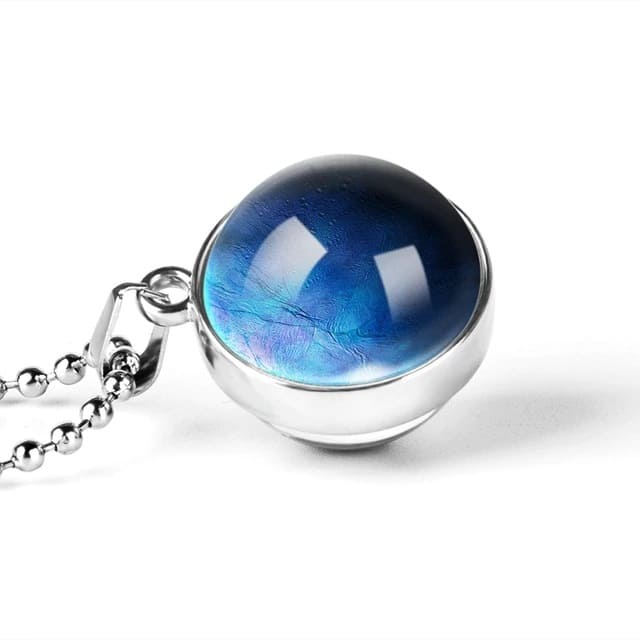 Collier Planète Neptune Argenté