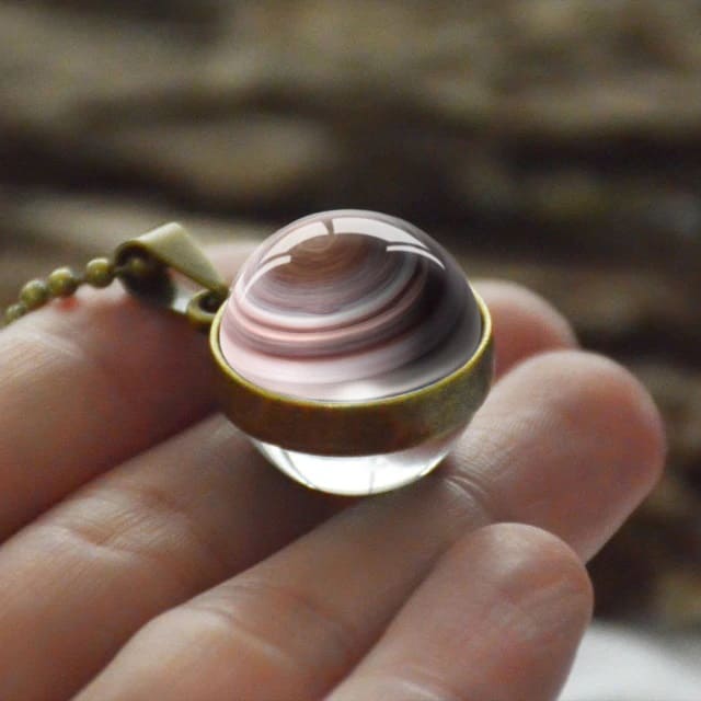 Collier Planète Saturne Bronze