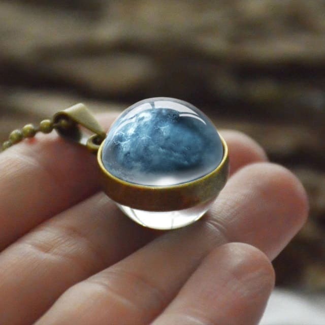 Collier Planète Uranus Bronze