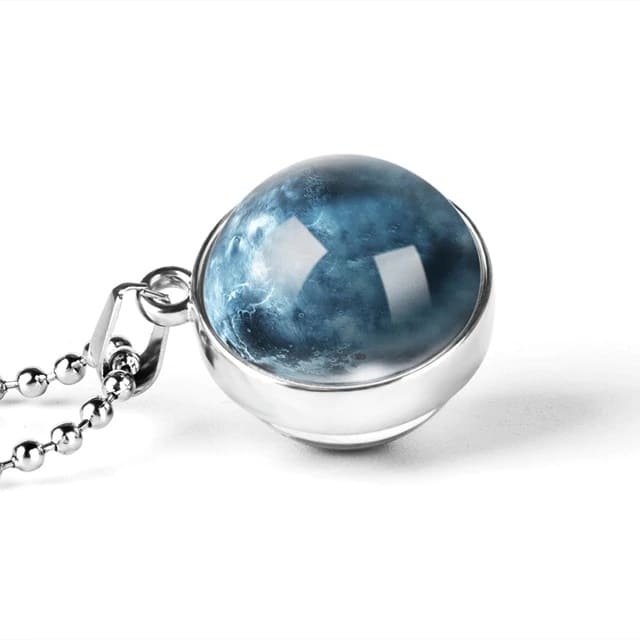 Collier Planète Uranus Argenté