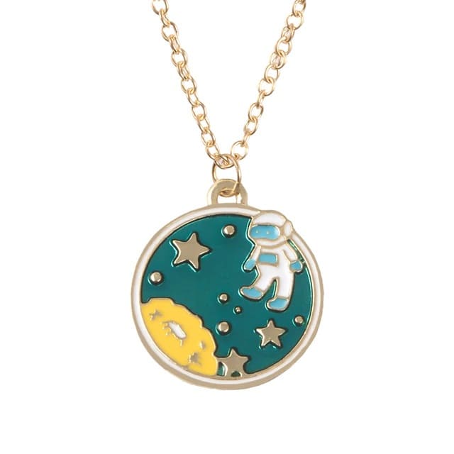 Collier Petit Astronaute Dans Les Étoiles Default Title