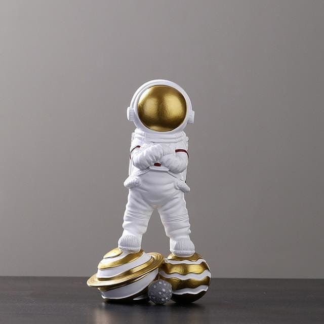 Figurine Astronaute Conquérant Doré