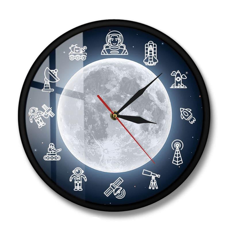 Horloge Lune et Symboles Spatiaux Default Title