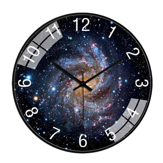 Horloge Espace et Astres Noir