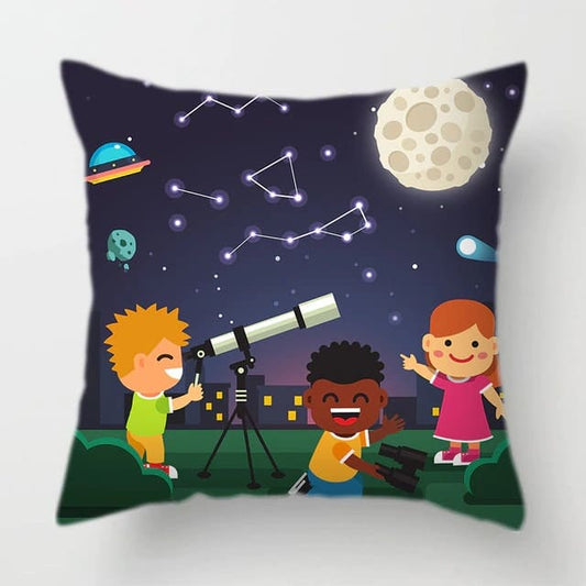 Housse de Coussin Enfants Astronomes Default Title